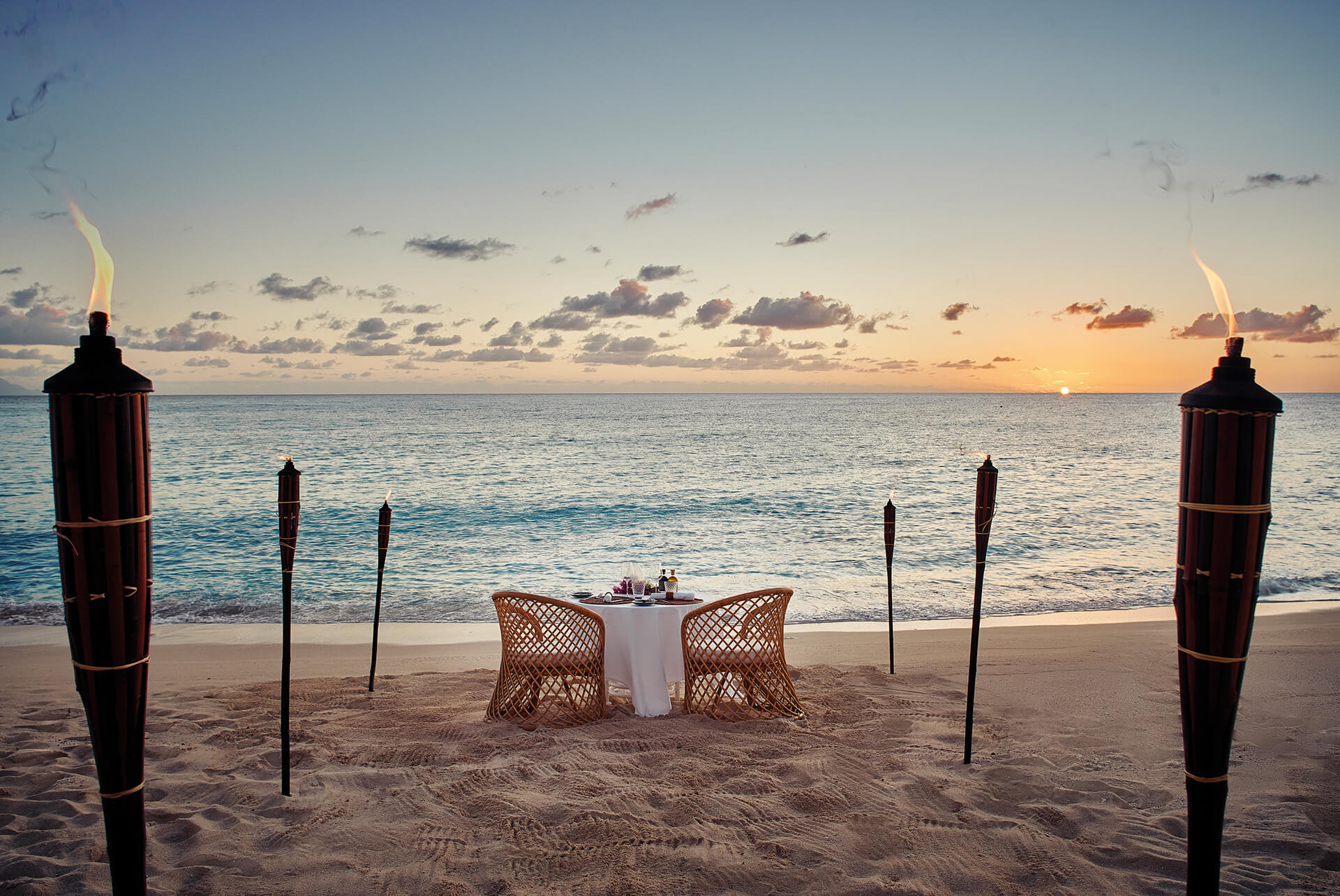 Beach dinner in St Martin