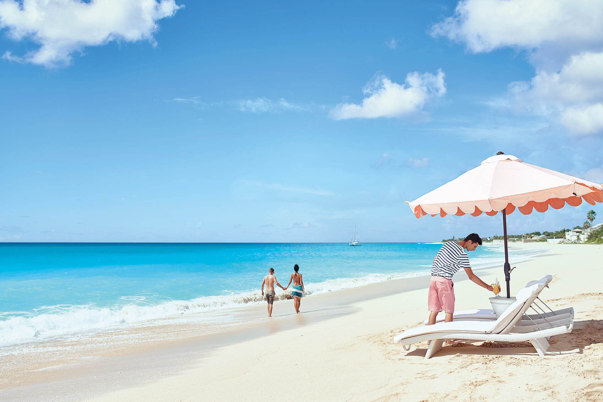 Beach service in St Martin