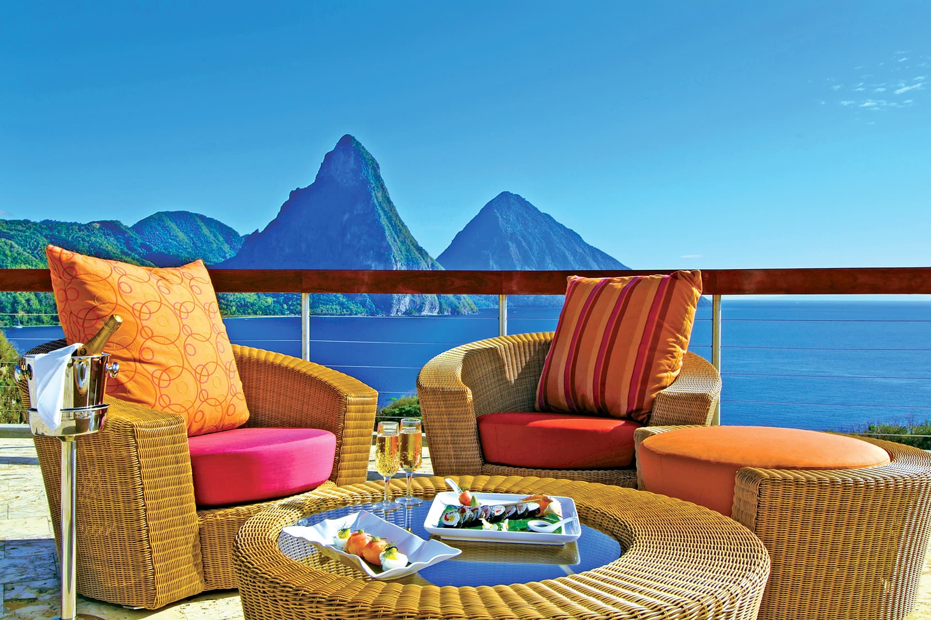 Dining at Jade Mountain