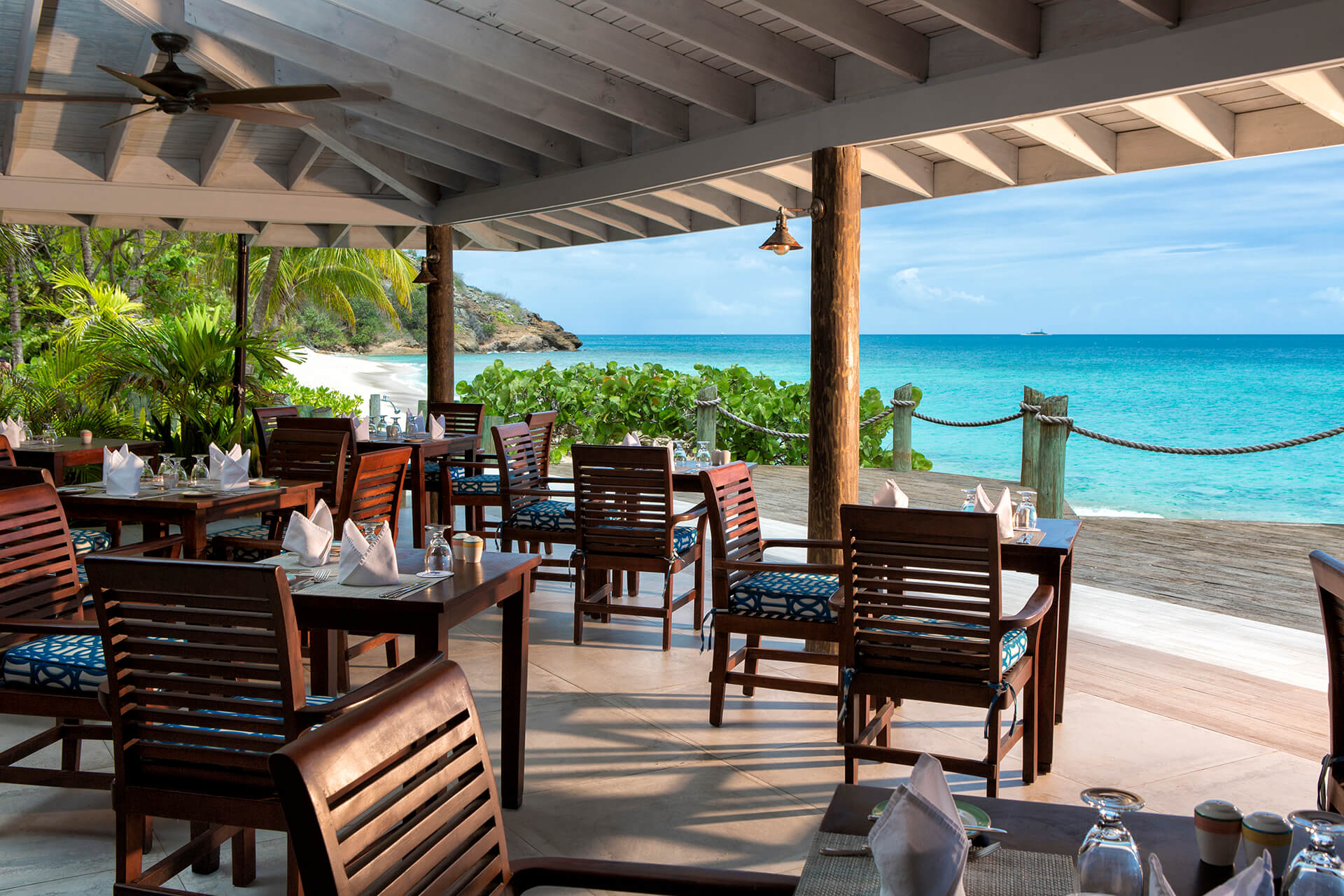 Dining at Galley Bay