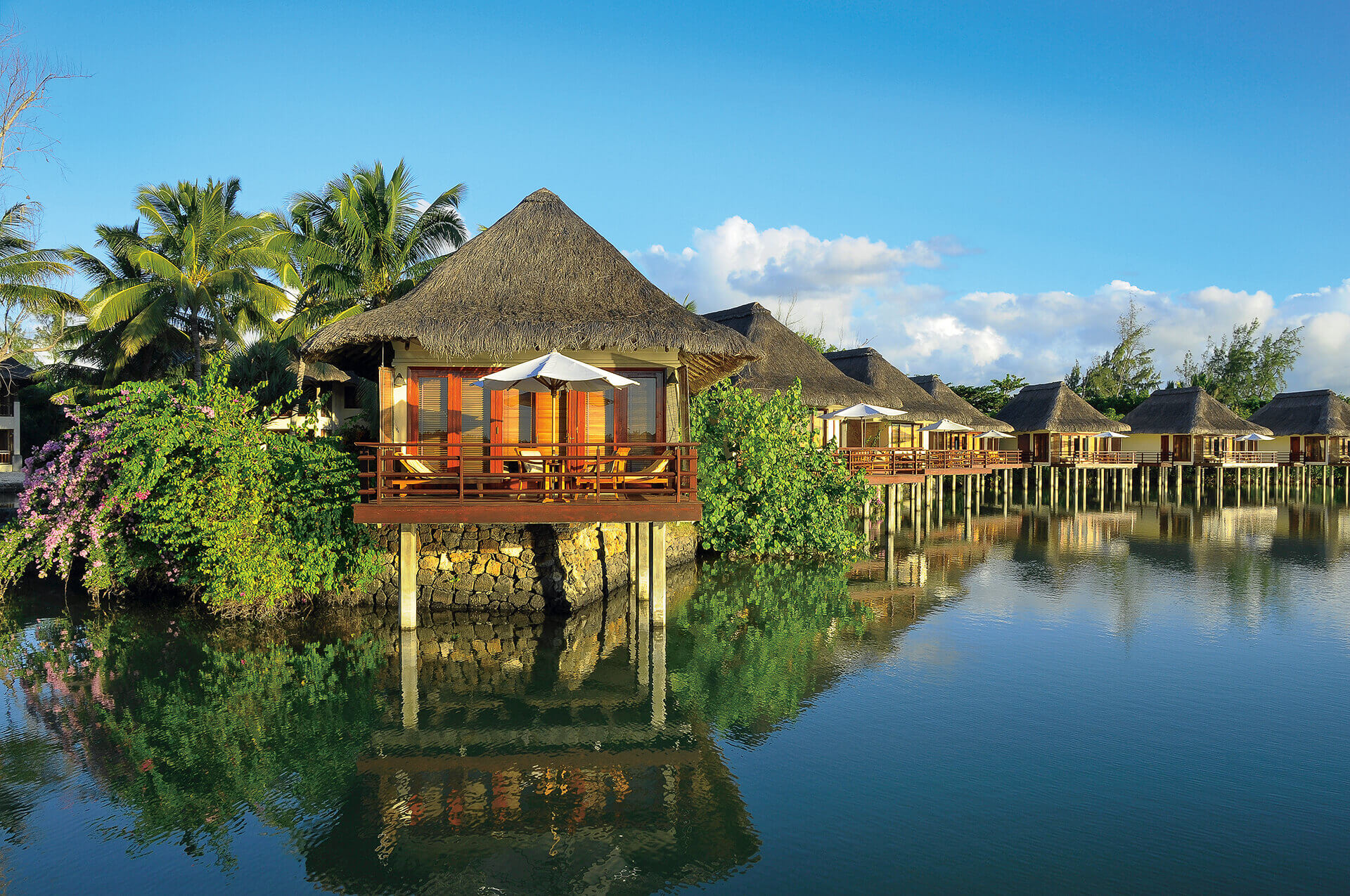 Villas and suites on stilts at Constance Prince Maurice