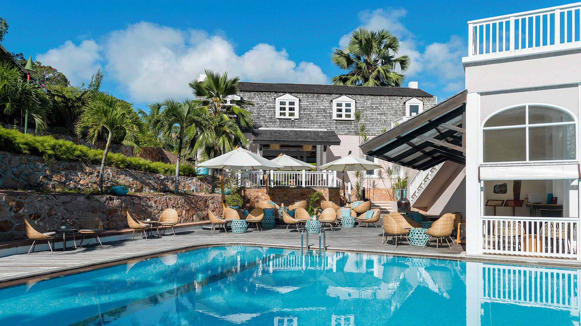 Swimming pool at Hotel L'Archipel